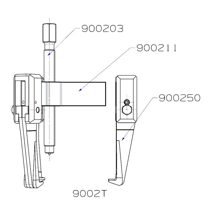 Forza Extractor Serie 9000T de 3 Patas 80 x 80 mm